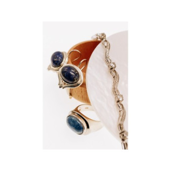 925 Sterling Silver Sodalite Ring Size 11.5