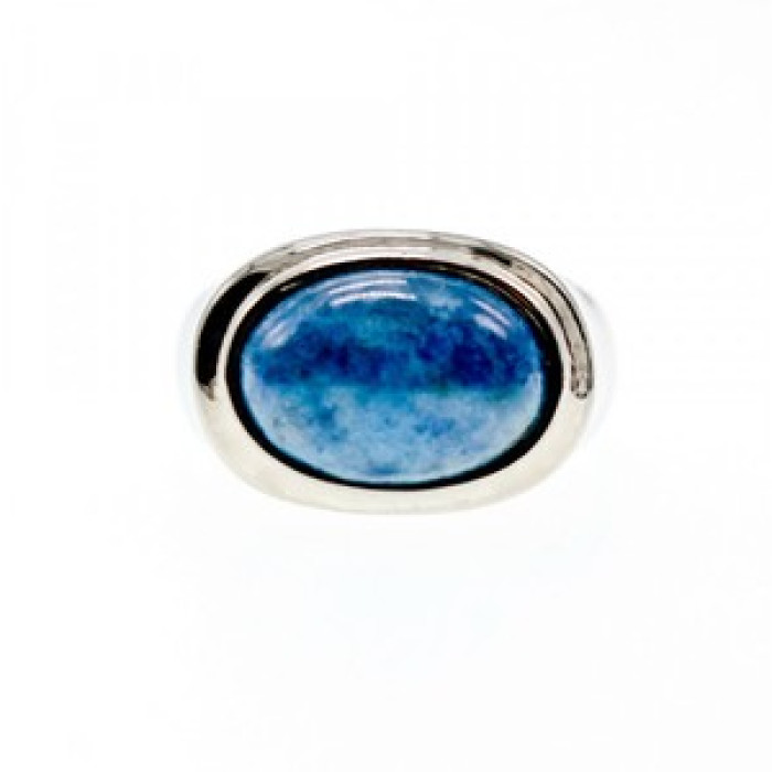 925 Sterling Silver Sodalite Ring Size 11.5