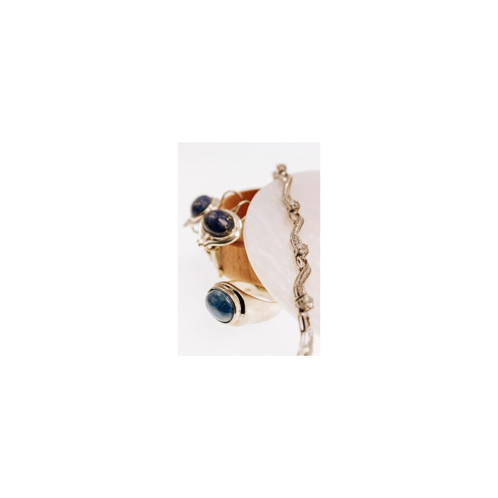 925 Sterling Silver Sodalite Ring Size 11.5