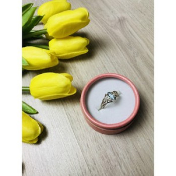 925 Sterling Silver Topaz Ring Size 8.5