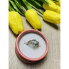 925 Sterling Silver Topaz Ring Size 8.5
