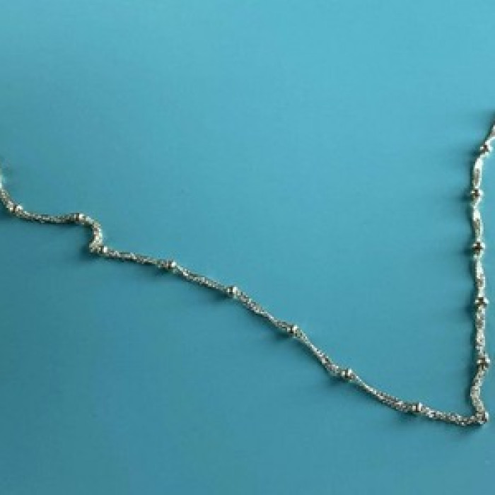 925 Sterling Silver Necklace Italy 29.9 in