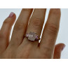 925 Sterling Silver Morganite & Spinel Ring Size 9
