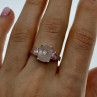 925 Sterling Silver Morganite & Spinel Ring Size 9