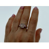 925 Sterling Silver Morganite & Spinel Ring Size 9