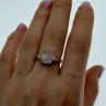 925 Sterling Silver Morganite & Spinel Ring Size 9