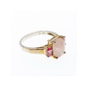 925 Sterling Silver Morganite & Spinel Ring Size 9
