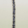 925 Sterling Silver Tanzanite & CZ Bracelet Size 7.5 IN