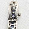 925 Sterling Silver Tanzanite & CZ Bracelet Size 7.5 IN