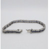 925 STERLING SILVER TANZANITE & CZ BRACELET SIZE 7.5 IN