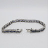 925 Sterling Silver Tanzanite & CZ Bracelet Size 7.5 IN