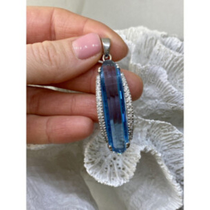 925 Sterling Silver Alpanite Pendant