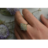 925 Sterling Silver Gold Plated Blue Spinel Ring Size 8