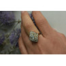 925 Sterling Silver Gold Plated Blue Spinel Ring Size 8