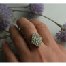 925 Sterling Silver Gold Plated Blue Spinel Ring Size 8