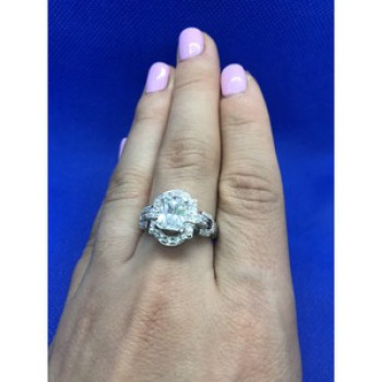 925 Sterling Silver CZ Ring Size 8