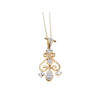10K YELLOW GOLD DIAMONDS CHAIN WITH PENDANT