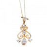 10K YELLOW GOLD DIAMONDS CHAIN WITH PENDANT