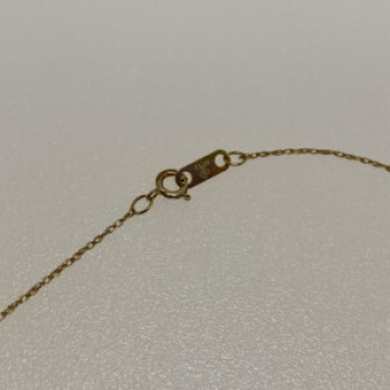 10K YELLOW GOLD DIAMONDS CHAIN WITH PENDANT