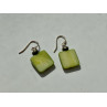 925 Sterling Silver Green Agate Earrings