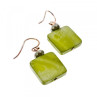 925 Sterling Silver Green Agate Earrings