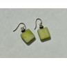 925 Sterling Silver Green Agate Earrings