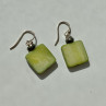 925 Sterling Silver Green Agate Earrings