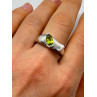 925 Sterling Silver Peridot Ring Size 8