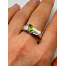 925 Sterling Silver Peridot Ring Size 8