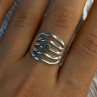 925 Sterling Silver Green Malachite Ring Size 9