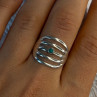 925 Sterling Silver Green Malachite Ring Size 9
