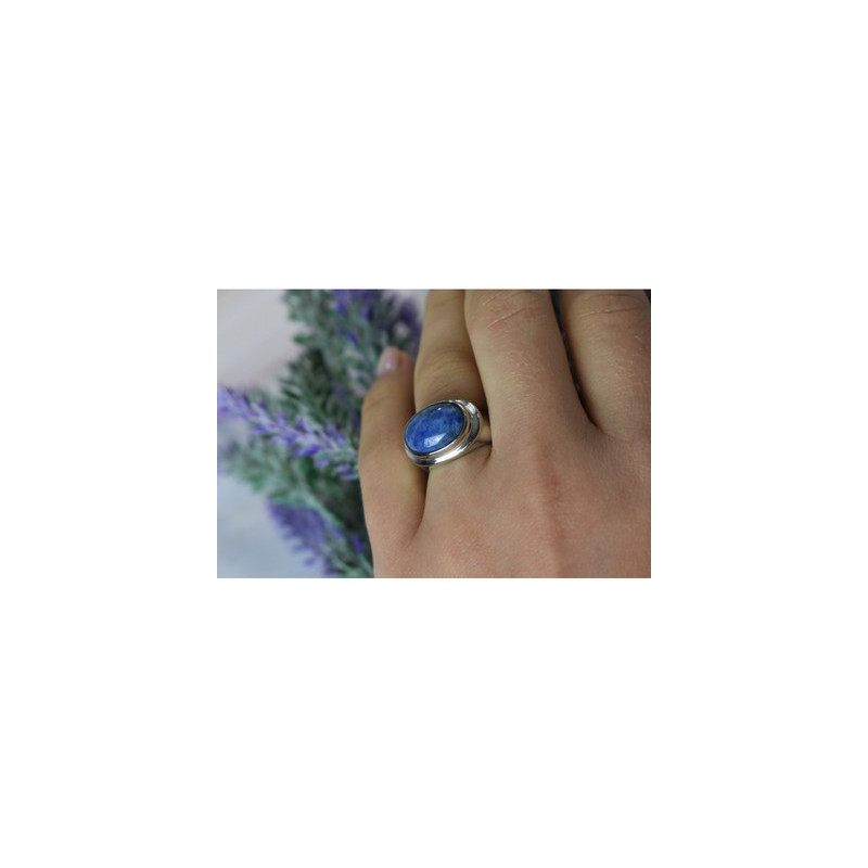 Vintage 925 Sterling Silver Sodalite Ring Size 6.5