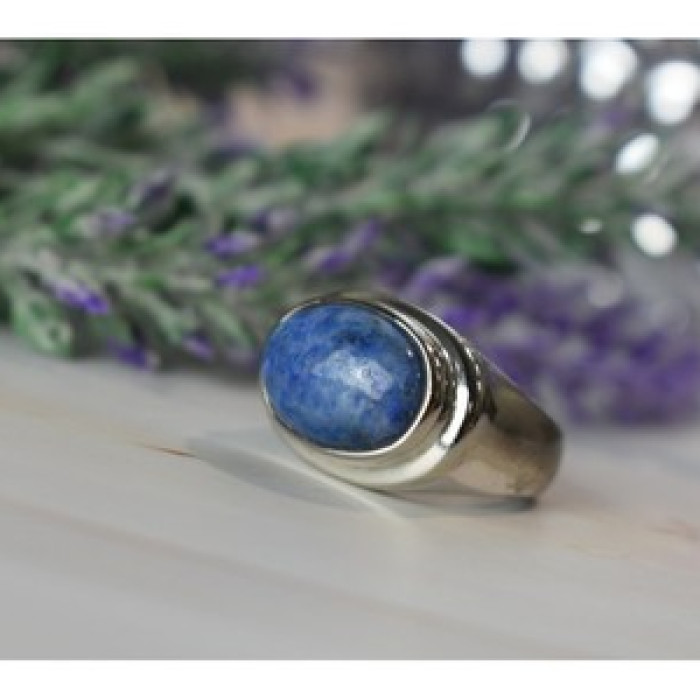 Vintage 925 Sterling Silver Sodalite Ring Size 6.5