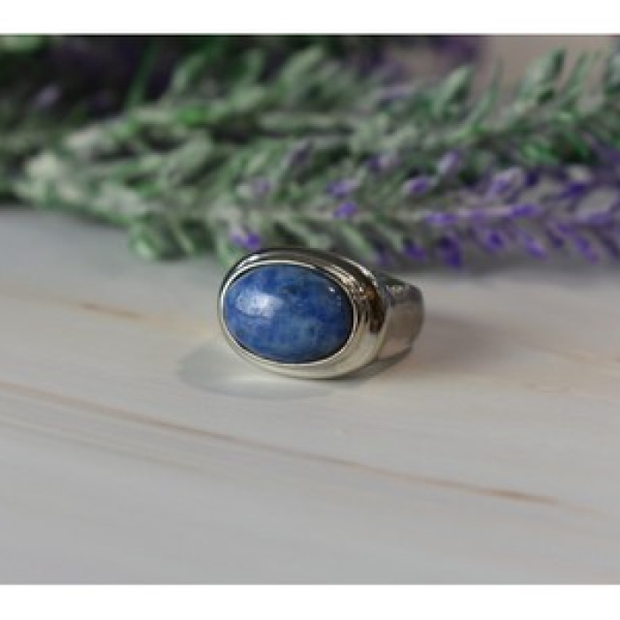 Vintage 925 Sterling Silver Sodalite Ring Size 6.5