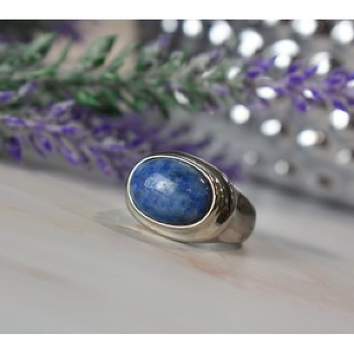 Vintage 925 Sterling Silver Sodalite Ring Size 6.5