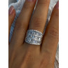 Elegant Design 925 Sterling Silver Cz Ring Size 9