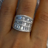 Elegant Design 925 Sterling Silver Cz Ring Size 9