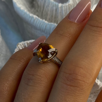925 Sterling Silver Dravite Brown Tourmaline Ring Size 5