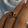 925 Sterling Silver Dravite Brown Tourmaline Ring Size 5