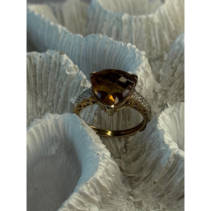 925 Sterling Silver Dravite Brown Tourmaline Ring Size 5