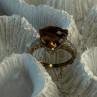 925 Sterling Silver Dravite Brown Tourmaline Ring Size 5