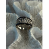 925 Sterling Silver Black Spinel Ring Size 7