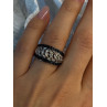 925 Sterling Silver Black Spinel Ring Size 7