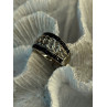 925 Sterling Silver Black Spinel Ring Size 7