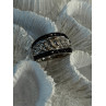 925 Sterling Silver Black Spinel Ring Size 7