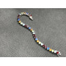 925 Sterling Silver Multicolor CZ Bracelet 7 In