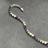 925 Sterling Silver Multicolor CZ Bracelet 7 In