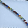 925 Sterling Silver Multicolor CZ Bracelet 7 In