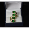 925 Sterling Silver Gold Plated Alpanite & CZ Ring Size 7