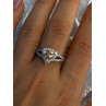 925 Sterling Silver Citrine & Beryl Ring Size 8.5